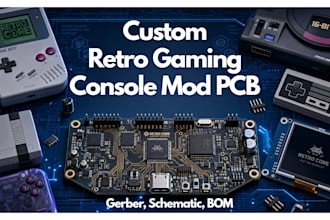 design custom retro game console mod pcb and schematics hdmi ips driver board