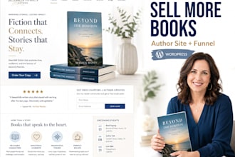 design an author wordpress website and book sales funnel for writers and authors