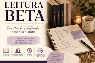 eu vou fazer leitura beta do seu livro