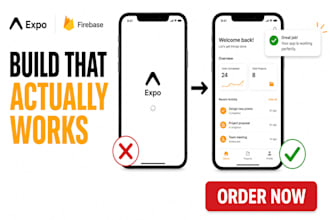 fix react native expo mvp app react native firebase   lovable pwa web app to app