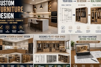 design custom cabinets closets kitchens and furniture in 3d