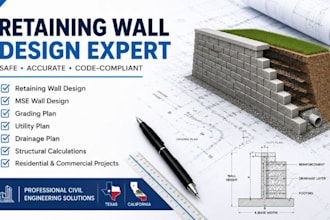 design retaining wall grading plan mse wall utility plan in texas california
