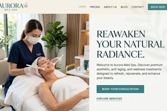design squarespace med spa website botox filler aesthetic clinic booking seo