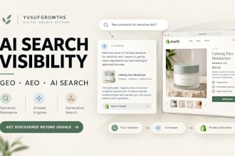 do shopify ai SEO, GEO, aeo expert, ai search, chatgpt and google ai overviews