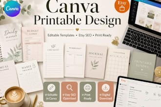 design canva printables and optimize etsy printable listings