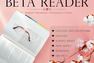 beta read your novel  wattpad book, romance, fantasy or literary fiction story