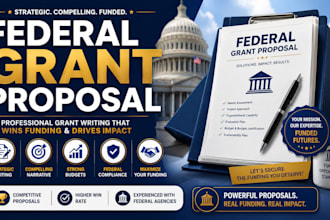 be your grant writer for federal grants and grant research