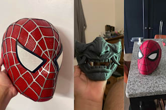 sculpt print and ship custom 3d halloween masks and cosplay helmets for you