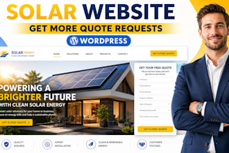 build a solar company wordpress website with quote request funnel
