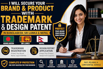 secure your brand, product with tm, design patent in bangladesh sri lanka nepal
