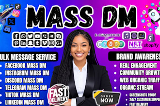 send tiktok direct message, instagram bulk message, discord mass dm