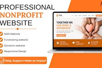 design nonprofit, charity, donation, ngo website with donation