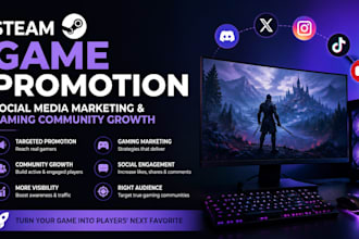 promote your steam game with gaming social media marketing and community growth