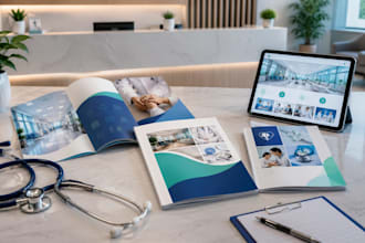 design editable canva medical brochures, patient welcome packets and healthcare