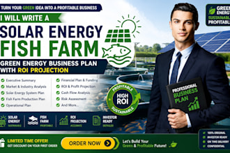 write a solar energy fish farm green energy business plan will roi projection