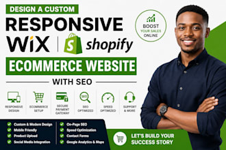 design custom responsive wix shopify ecommerce website with SEO