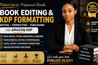 do kpd book editing for amazon kdp kindle paperback formatting book publishing