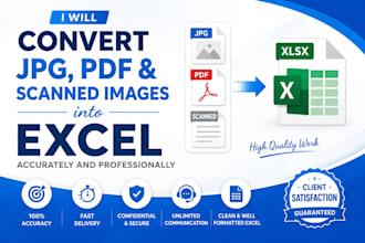 convert jpg PDF and scanned images into excel accurately