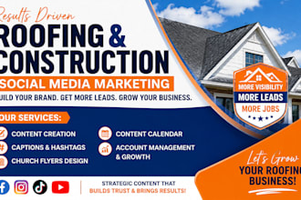 be your roofing construction contractor social media marketing manager
