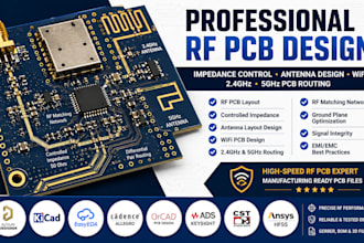 design rf pcb layout, impedance control, antenna, wifi and 24ghz 5ghz routing