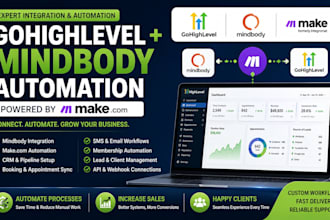 integrate gohighlevel with mindbody using make com automation go high level SEO