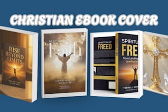design christian book cover, bible story, spiritual and self help book