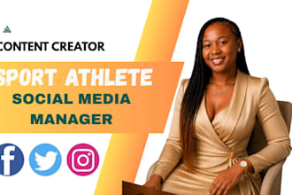 be sport athlete twitter and instagram marketing manager and content creator