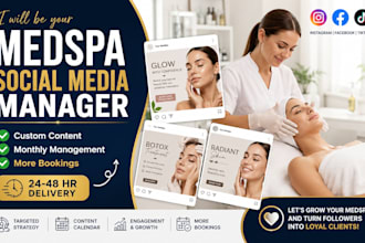 be your medspa beauty skincare social media manager and content creator