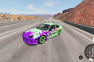 make custom car liveries for assetto corsa, beamng, iracing, sim games