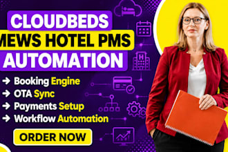 setup cloudbeds mews hotel pms booking engine ota payment automation