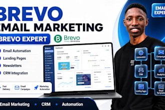 setup brevo email marketing automation landing page and forms