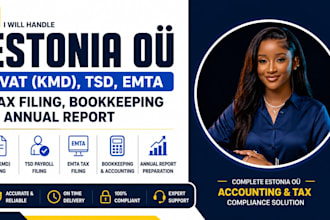 handle estonia ou vat kmd, tsd, emta tax filling, bookkeeping and annul report