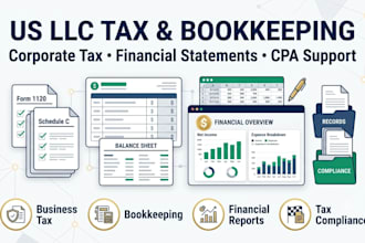 do us llc tax return, income tax corporate tax, sales tax, bookkeeping as us cpa