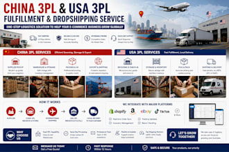 provide product sourcing in china and US order fulfillment from warehouses both