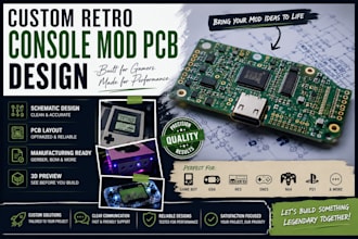 design custom retro gaming console mod pcb for hardware mods pcb design