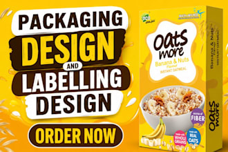 do product packaging design pouch label design and amazon box packaging design