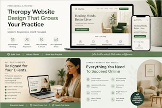 create a professional therapist, mental health practice or psychologis website