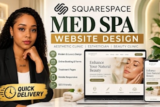 design squarespace med spa website aesthetic clinic website booking website
