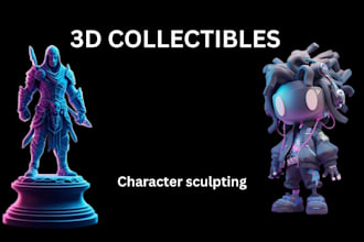 create 3d printable collectibles, miniatures and custom figurines for creators