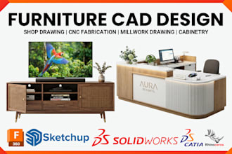 do shop drawing cnc fabrication sketchup furniture design woodworking solidworks