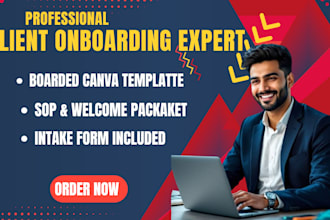 design an editable canva client welcome packet and onboarding guide