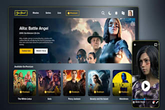 build a streaming app, video website, ott platform, vod app with admin panel