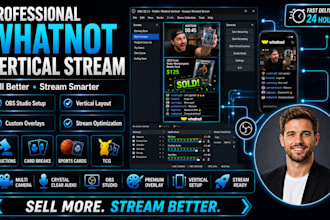 setup whatnot obs vertical stream professionally