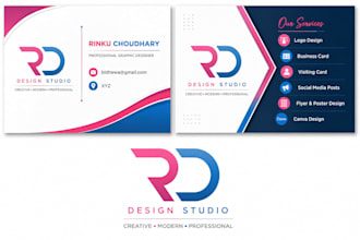 design a professional business card or visiting card