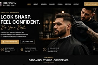 build wix barbershop website barber grooming saloon website