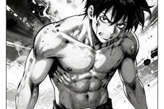 do gore monochrome anime art