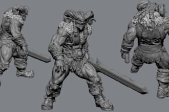 3d print and paint miniature painting 3d model resin printing anime figure print