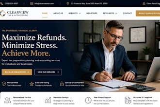 create wix tax consultant website tax preparation accounting website
