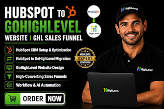 hubspot to gohighlevel website ghl sales funnel calendar booking system
