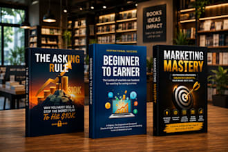 design KDP nonfiction, business professional book cover and workbook layout